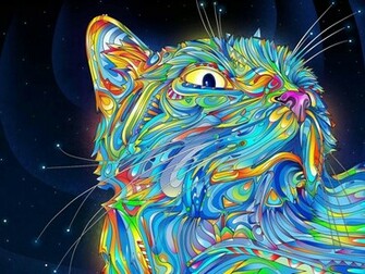 Amazing Graffiti Cat Wallpaper