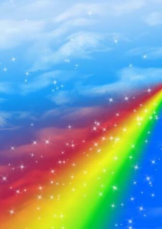 Wallpaper Rainbow Blue Sky Clouds Photo