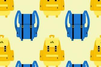 Seamless Background With Backpacks Graphics Creative Market