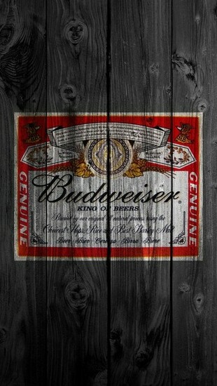 iPhone Wallpaper Wood Budweiser