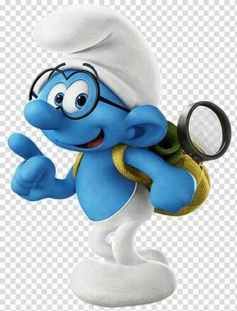 Smurf Character Art Brainy Smurfette Papa Hefty