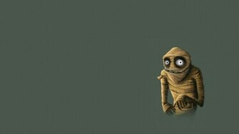 Mummy Monster Bandages Minimalism Wallpaper