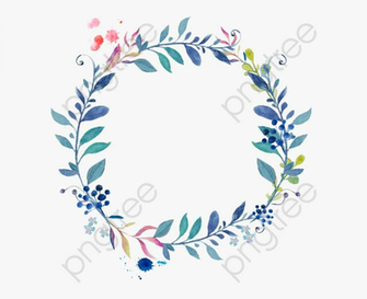 Wreath Border Clipart Transparent Background Watercolor Flower