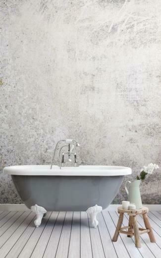 Distressed Concrete Wallpaper Mural Muralswallpaper Bathroom