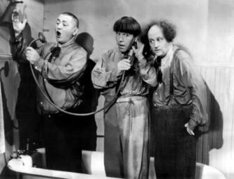 Three Stooges Comedy Series Vaudeville Vintage Wallpaper Background