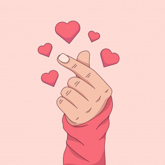 Finger Heart Love Drawing Wallpaper