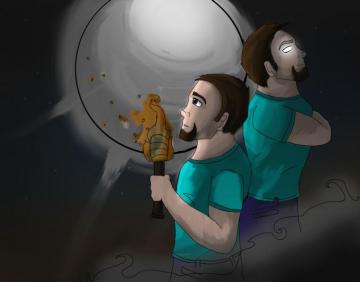 Steve And Herobrine Wallpaper By Thedovahbrine
