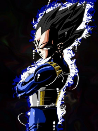 Ultra Instinct Vegeta Portrait By Hazeelart