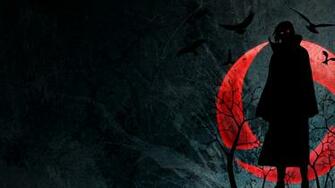 Wallpaper Naruto Uchiha Itachi Sharingan Figure