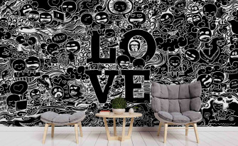 Black And White Graffiti Wallpaper