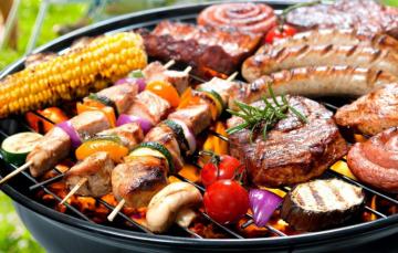 Wallpaper Sausage Corn Meat Bbq Tomato Kebab Steak Grill