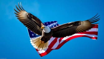 American Flag With Eagle Wallpaper