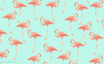 Flamingo Wallpaper Natural