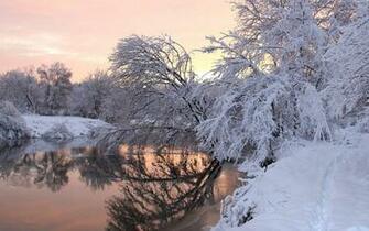 Snow Winter Wallpaper Landscapes Rivers