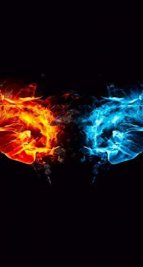 Background For iPhone Cool Red And Blue Hands Photos Of