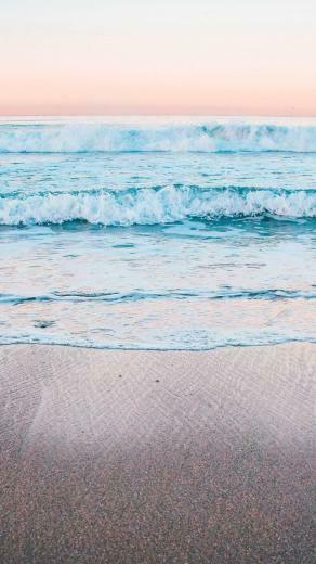 Calm Beach Sea Waves Peaceful Wallpaper Nature