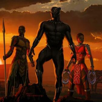 Black Panther Movie Artwork Full HD Wallpaper