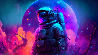 Astronaut Neon Planet 4k Live Wallpaper By Livewallpaperpc On