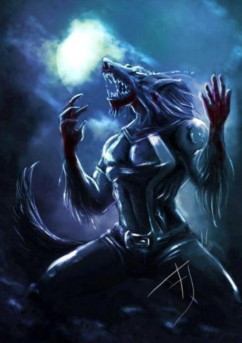 Awesome Werewolf With Nice Computer Graphics Drawing