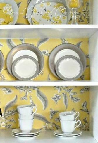 Use Spray Starch To Attach Fabric A Hutch Bookcase Crafty