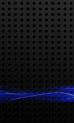 Cell Phone X Wallpaper Blue Swirl Metal Holes Black