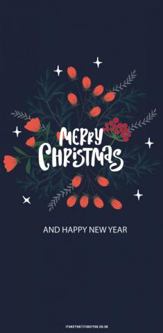 Festive Aesthetic Wallpaper For Phone Dark Blue Christmas