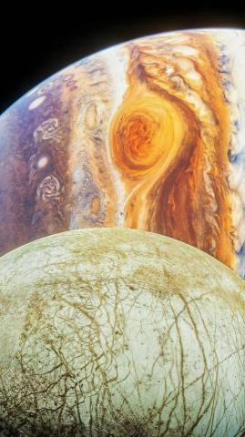 Jupiter And It S Moon Europa Space Artwork Planet