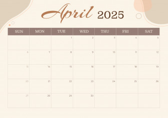 Editable April Calendar Template To Edit Online Wallpaper