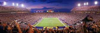 Louisiana State University Football Sun Sets On Tiger Stadium Lsu F X