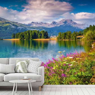 Peel And Stick Wallpaper Sunne Summer Scene On The Champferersee