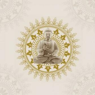 Bonbon Buddha Wallpaper Cream Gold From I Love Uk