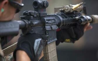 Wallpaper United States Marine Corps Soldiers Weapons