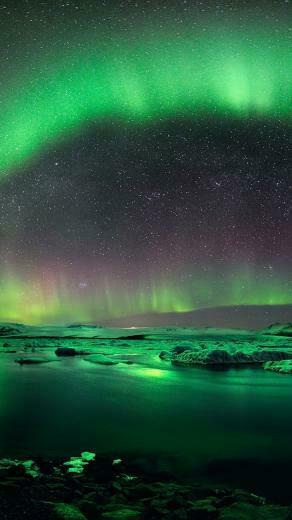 Aurora Borealis Iceland Green Desktop Pc And Mac Wallpaper
