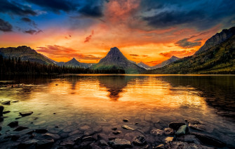 Two Medicine Lake 4k Ultra HD Wallpaper Background