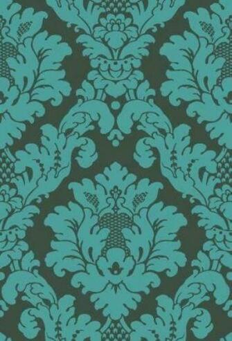 Da Vinci Damask Aqua Wallpaper By Wallpaperdirect