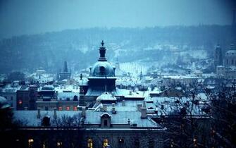 Winter City Background HD Wallpaper