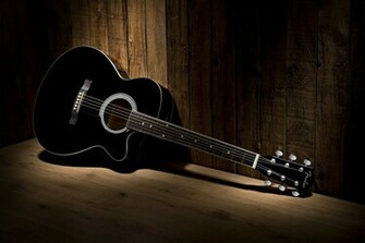 Guitar Cutaway Old Wood Background HD Music Desktop Wallpaper