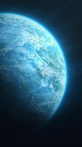Blue Planet Space 4k iPhone Wallpaper