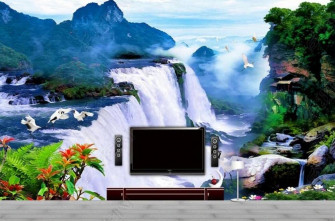 Wall Mural 3d Wallpaper Great Waterfall Natural Scenery