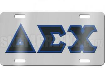 Delta Sigma Chi License Plate Description Chrome Mirrored