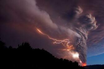 Volcano Lightning Wallpaper Myspace Background