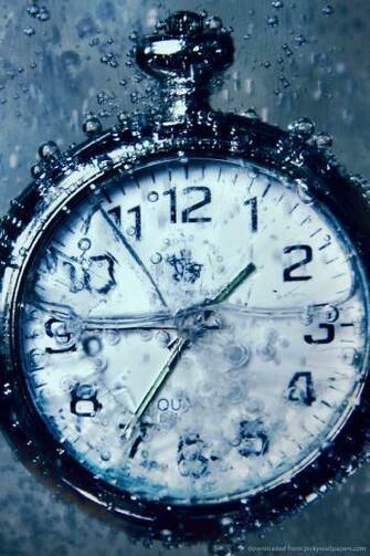 Underwater Clock Wallpaper For iPhone