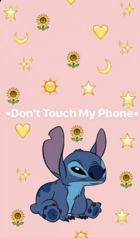 Dont Touch My Phone Stitch Emoji Wallpaper