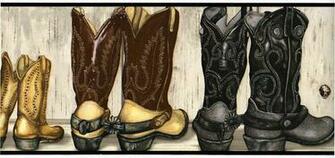 Cowboy Boots Wallpaper Border Decorating