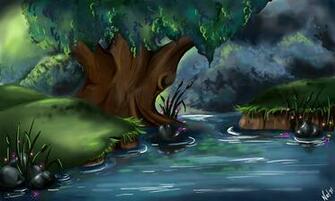 Background That Are More Detailed And Seem Denser In Colour