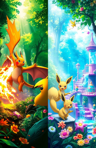 Pokemon Dual Screen Wallpaper