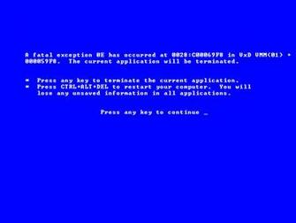 Blue Screen Of Death Wallpaper