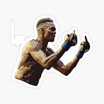 Israel Adesanya Flipping The Bird Scarf By Bailys