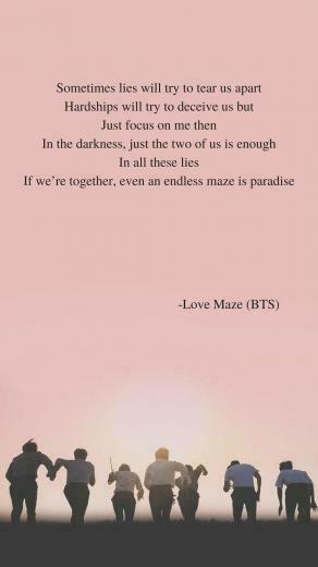Love Maze Bts Lyrics Wallpaper Kpop