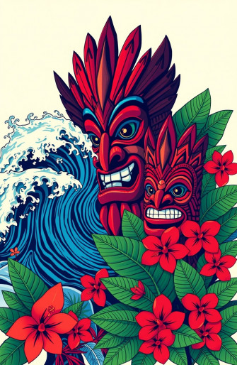 Polynesian Tribal Wallpaper